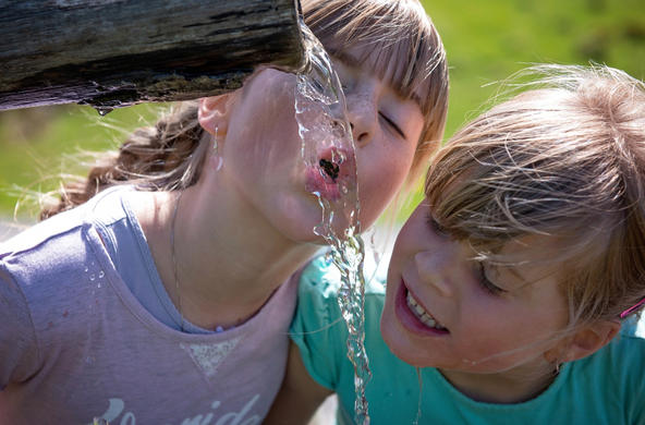 drinking water from a pipe cc