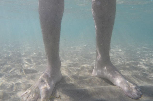 feet underwater