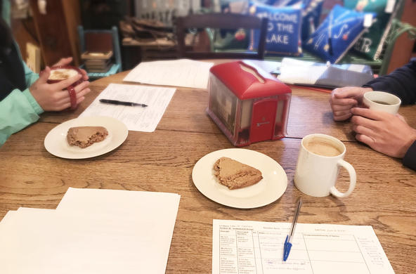 debrief over coffee cc corinne johnson