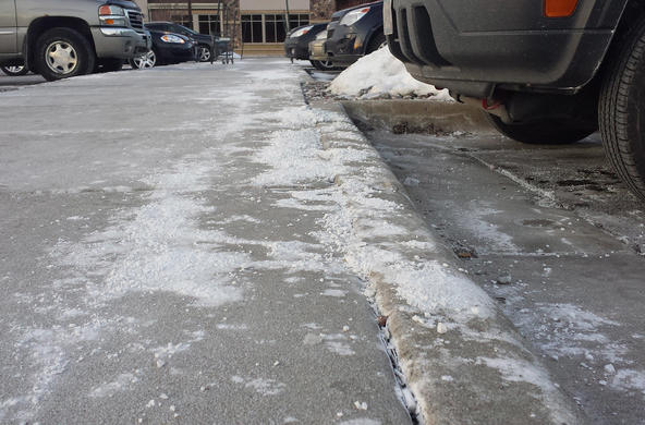 road salt parking lot