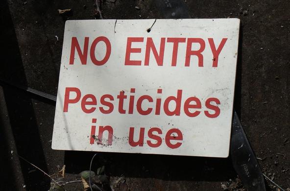 Pesticide sign