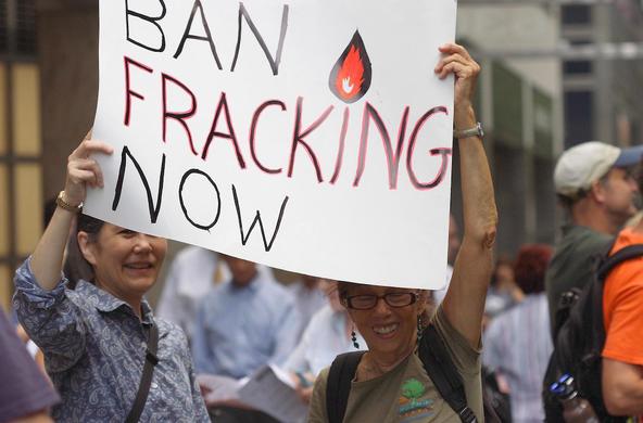 ban fracking protest