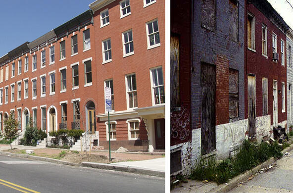 comparison between housing for elites versus Black people in Baltimore