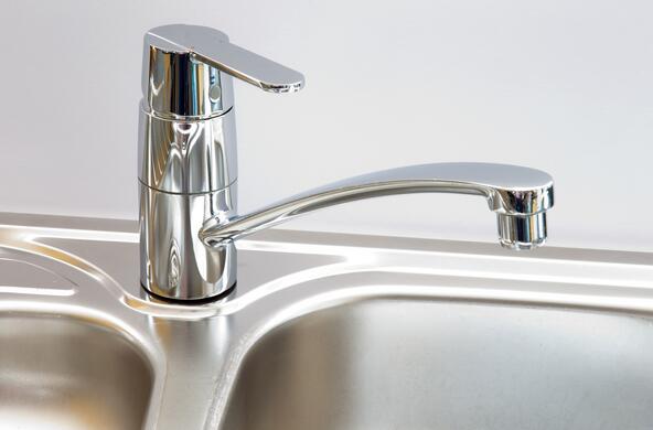 Stainless steel kitchen faucet