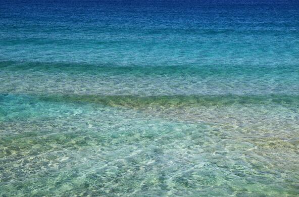 An expanse of blue-green sea