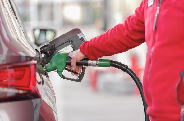 Man pumping gasoline