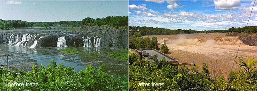 Mohawk River at the Cohoes Falls