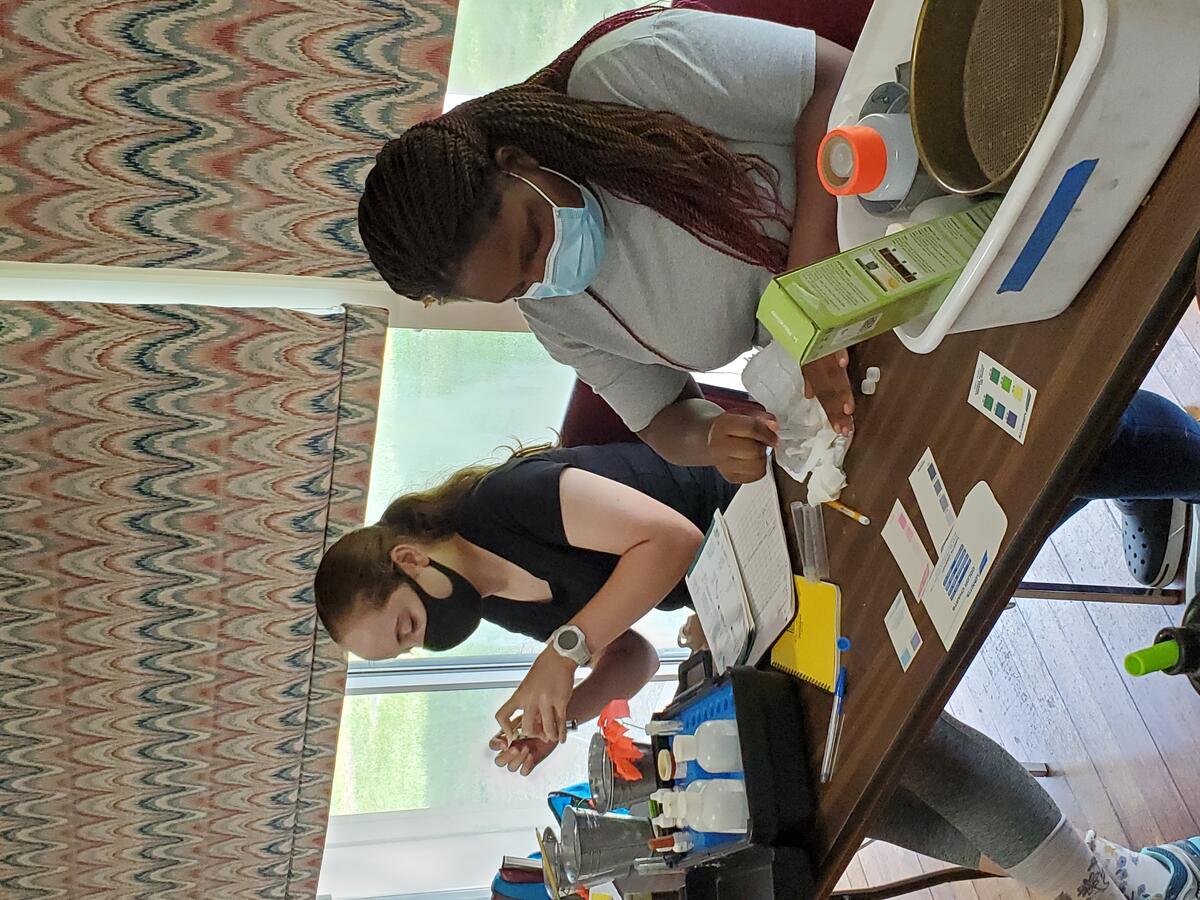 MH-YES students run chemical tests on soil samples at Cary Institute
